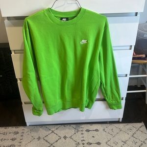 Bright Green Nike CREWNECK